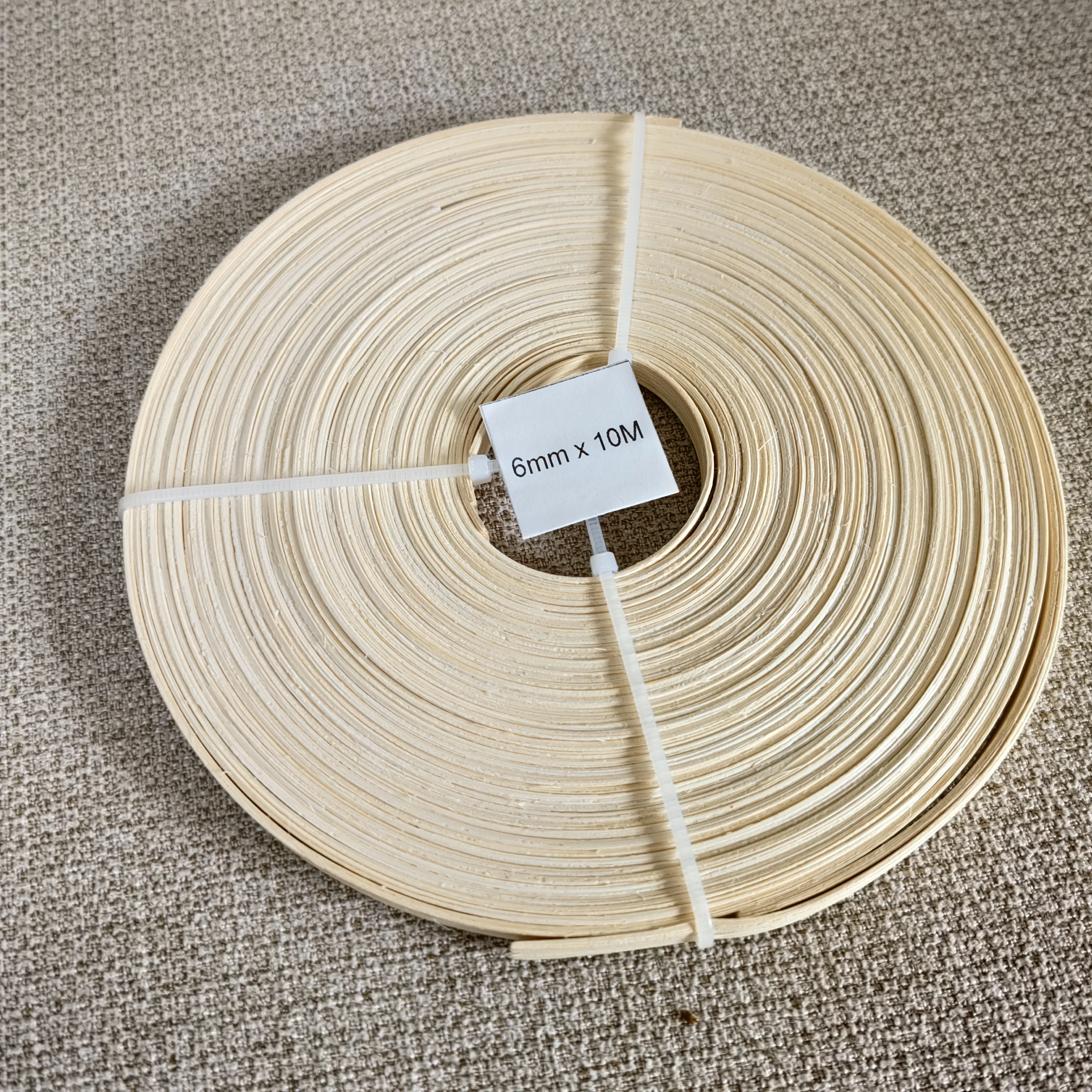 6mm 10 Meters Flat Reed Natural Indonesian Real Rattan Core For Chair Repairing Basket Van