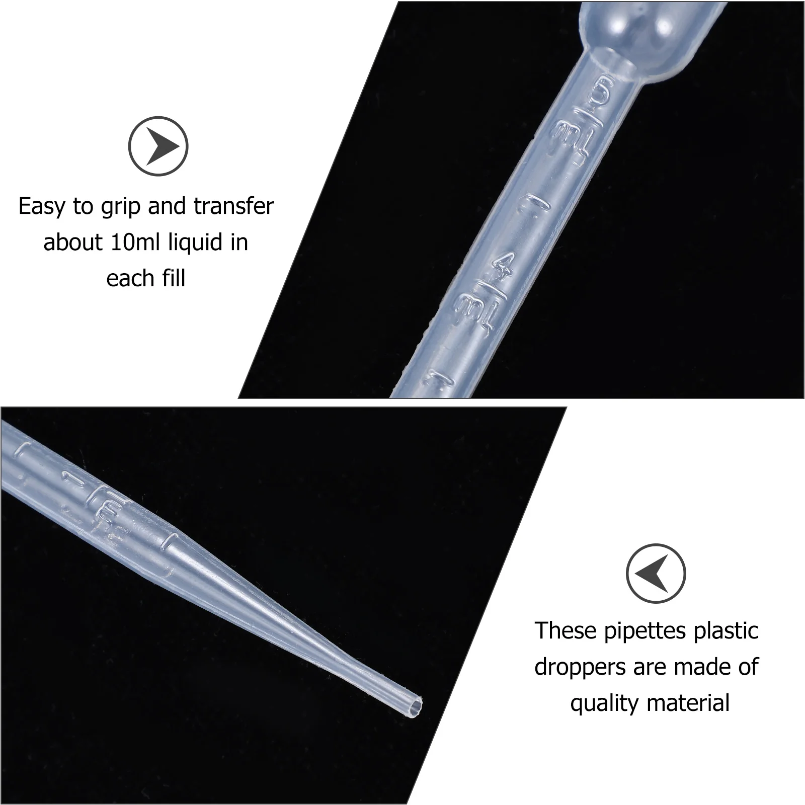 

50pcs Disposable Pipettes 5ml Disposable Pipette Clear Transfer Droppers Lab Tools Chemistry Experiment Accessories