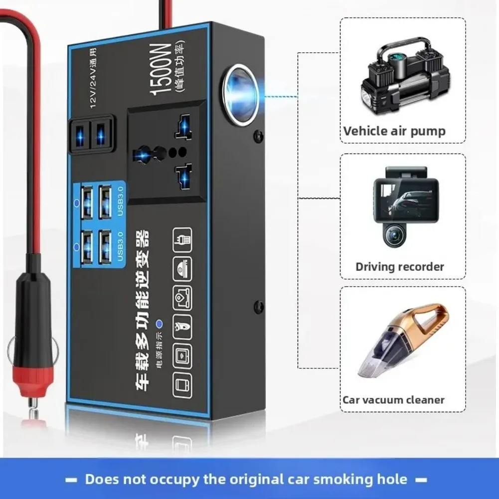 Dual Socket Car Inverter Car Inverters USB Charger DC Inverter Power Conversion Efficiency for versatile Compatibility