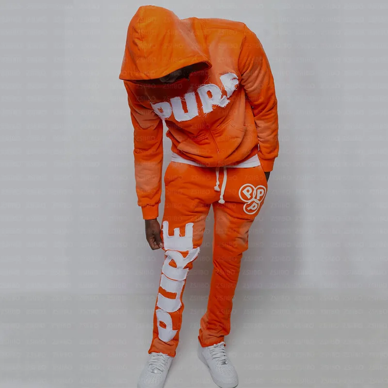 

2026 new spring American punk retro sportswear street fashion hip-hop high street personalized clothing trendy gothic letter hoo