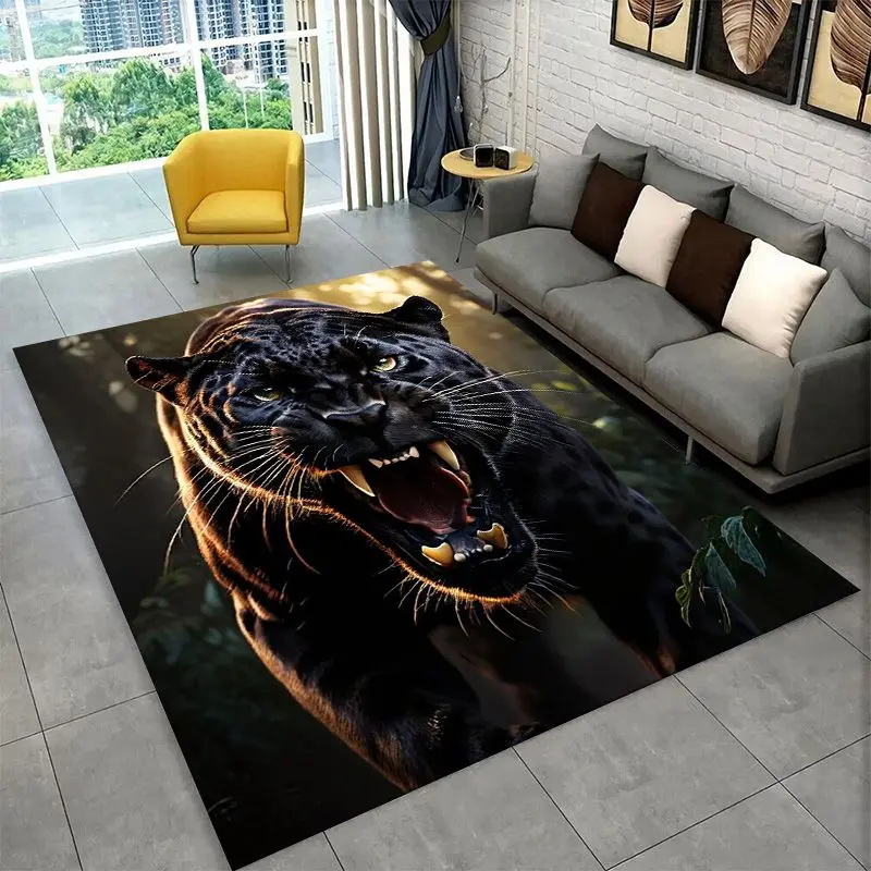 Fierce Leopard Cheetah Animal Beast Large Area Rug Non-slip Carpet for Bedroom Living Room Sofa Doormat Home Decor Floor Mat