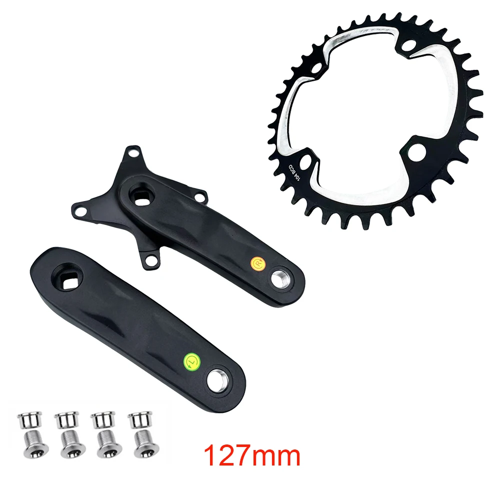 Mountainbike-Kinderkurbelarm-Set, quadratisch, konische Kurbelgarnitur, 1 x 104 BCD, schmale breite Zähne, Single-Speed-Kettenblatt, Kettenblatt, 30 Zähne, 32 Zähne, 42 Zähne – Detail 8