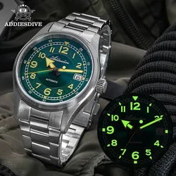 ADDIESDIVE 39mm Men Watch NH35 Automatic Mechanical Stainless Steel Watches Luminous Sapphire Waterproof Wristwatch AD205 Reloj