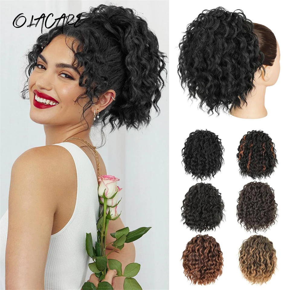 

Synthetic Messy Bun Hair Piece 70g Elastic Drawstring Loose Wave Curly Hair Buns Hair Piece Extensions For Women Dark Brown