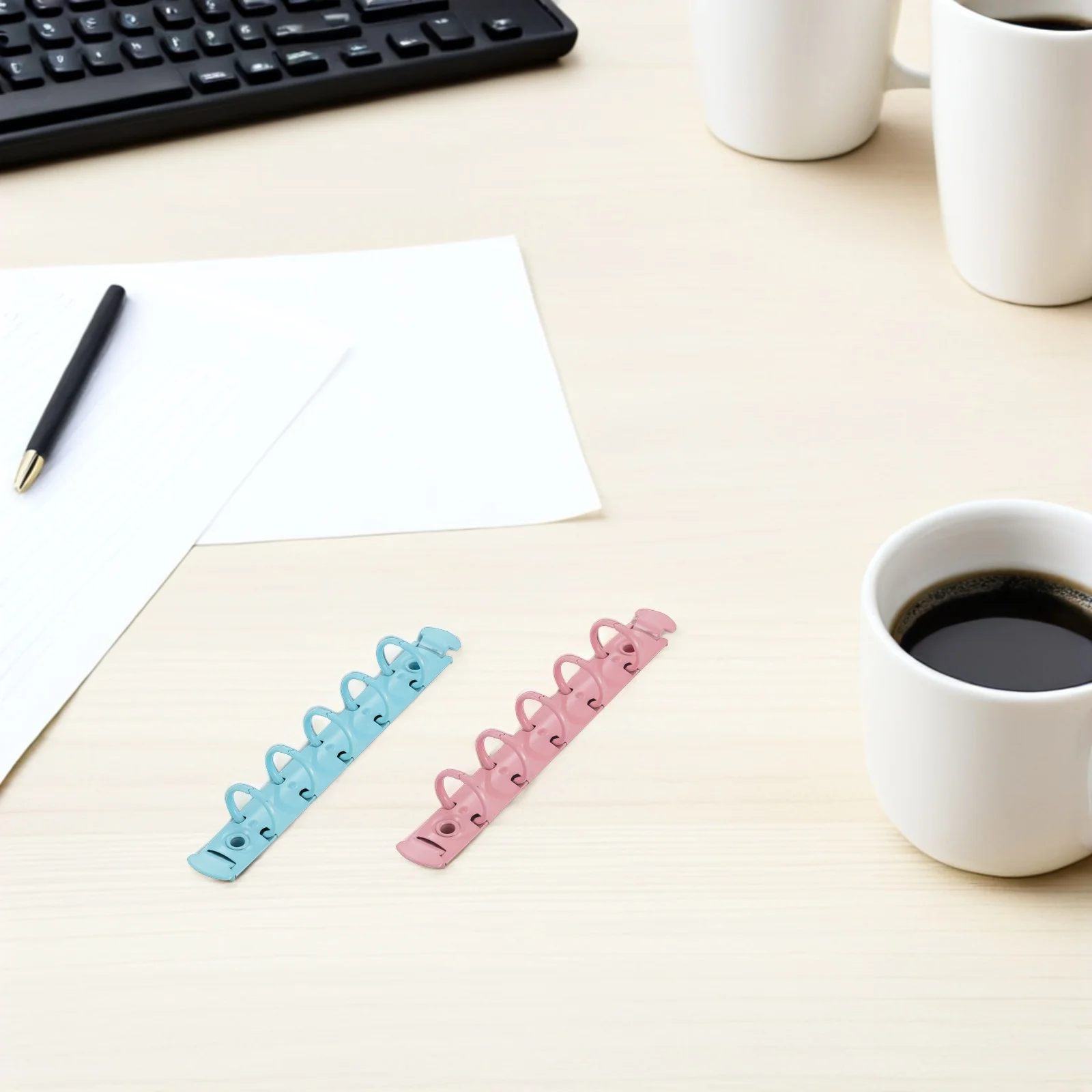 

5pcs Metal Binder Rings: Colorful Decorative Book Clips Diy Notebooks Openable Loose Leaf Binding Rings For Office