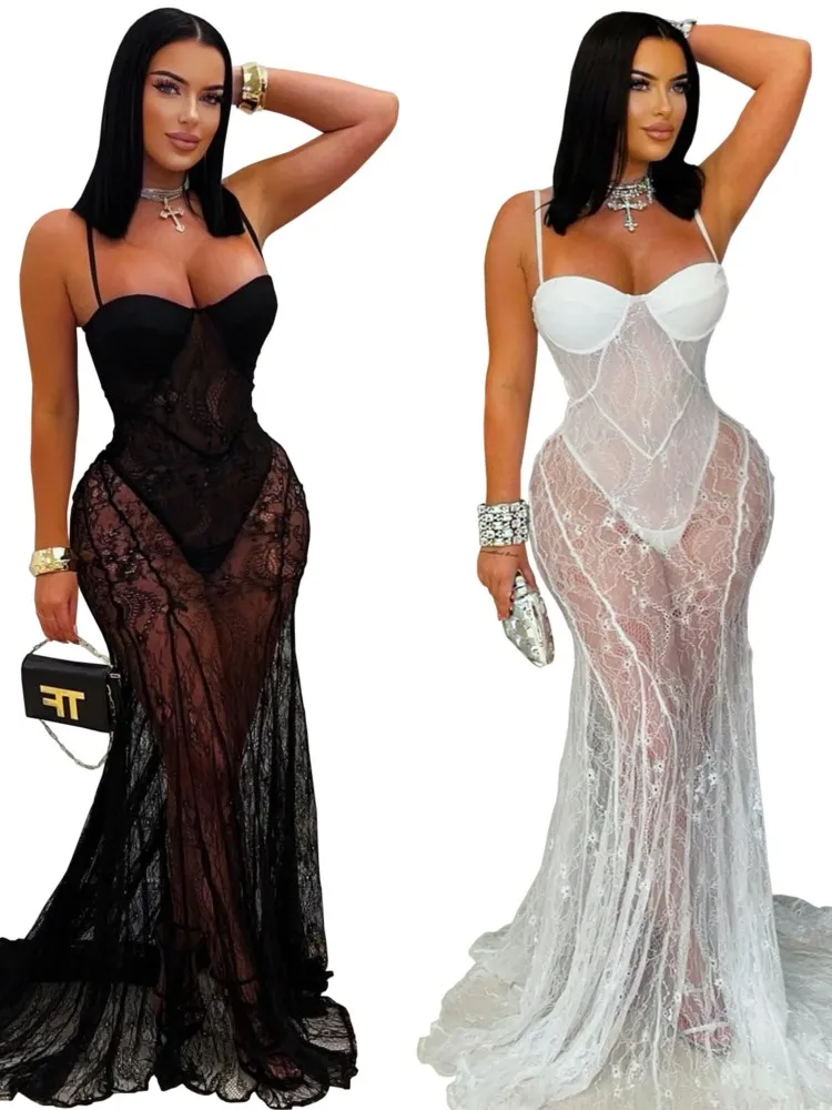 女性用セクシービーチドレス、レース水着、ボヘミアンビキニカバーアップ、着物風プリントノースリーブローブドレス、カバーアップロングマキシドレス