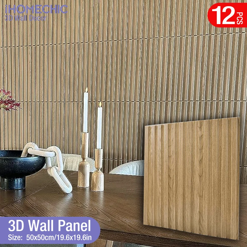 12pcs 50cm wall renovation 3D Stereo Wall Panel Diamond Not self-adhesive tile 3D wall sticker living room Bathroom wall paper