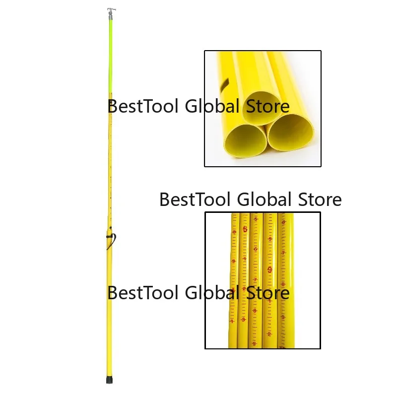 High Voltage Insulated Telescopic Operating Rod 35ft Triangular Hot Stick Fuse Arrester Cutting Tool