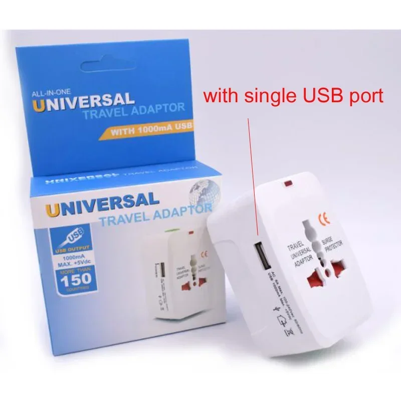 Adaptateur de prise de courant alternatif tout-en-un, convertisseur de chargeur mural universel de voyage dans le monde entier, Port de chargement USB, prise électrique EU UK US AU