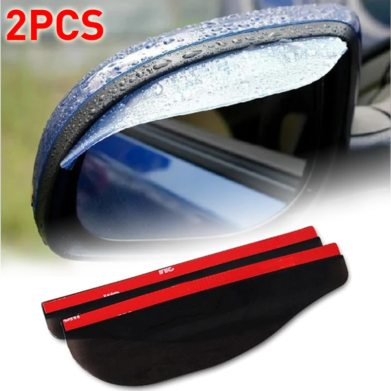 Flexible PVC Car Rain Eyebrow Rearview Mirror Visor Shade Rain Cover Rear View Mirror Rainy Shield Guard Auto Accessories