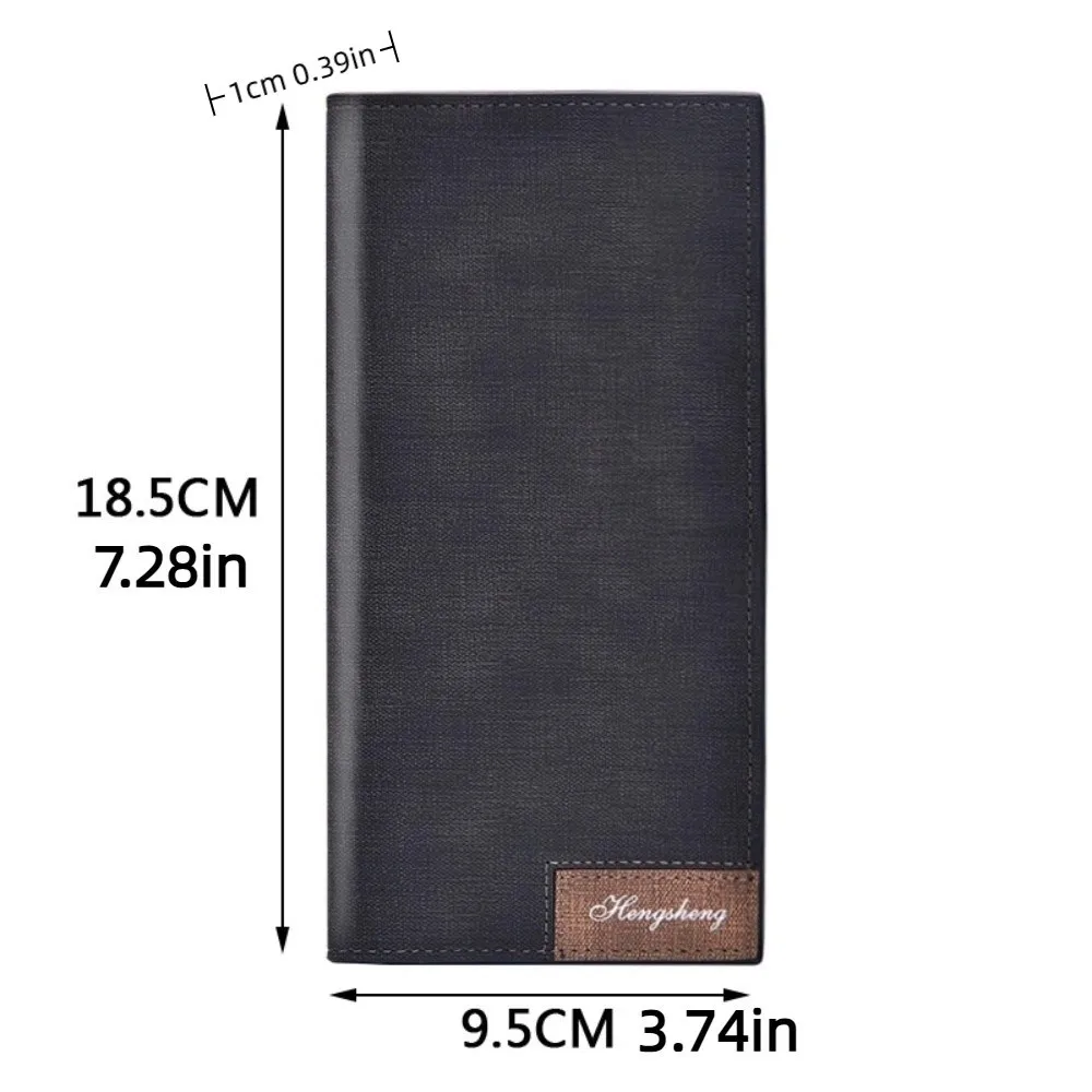 Elegant Male Long Zipper Wallet Large Capacity England Style Business Clutch Bag Multi Card Slot Anti Theft ID Card Holder