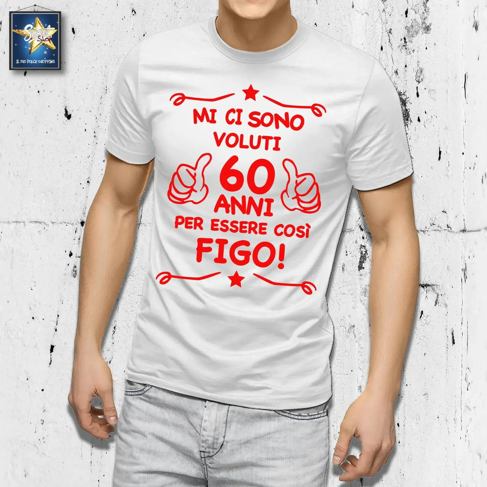 T shirt 60 anni Uomo Compleanno 1966 Festa Simpatica Divertente Idea regalo Papà vintage Washed graphic Unisex homme streetwear