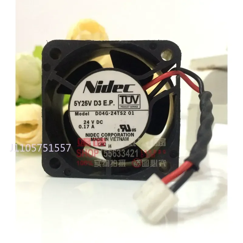 For Schneider inverter fan D04G-24TS2 01 4CM DC24V 0.17A two-wire with original interface