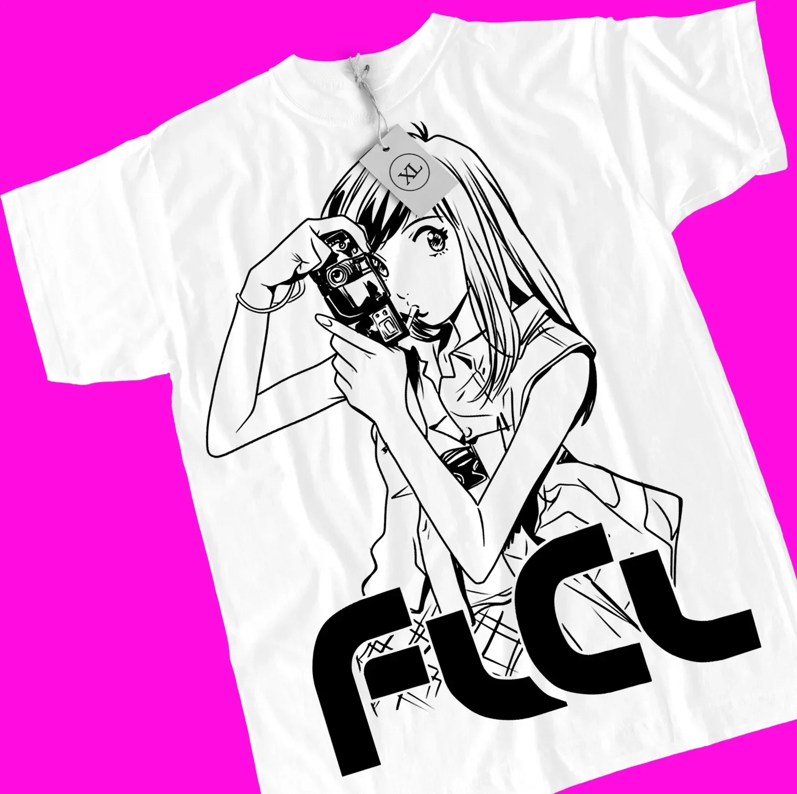 

Аниме футболка унисекс FLCL Mamimi Samejima, Ретро рубашка Манга