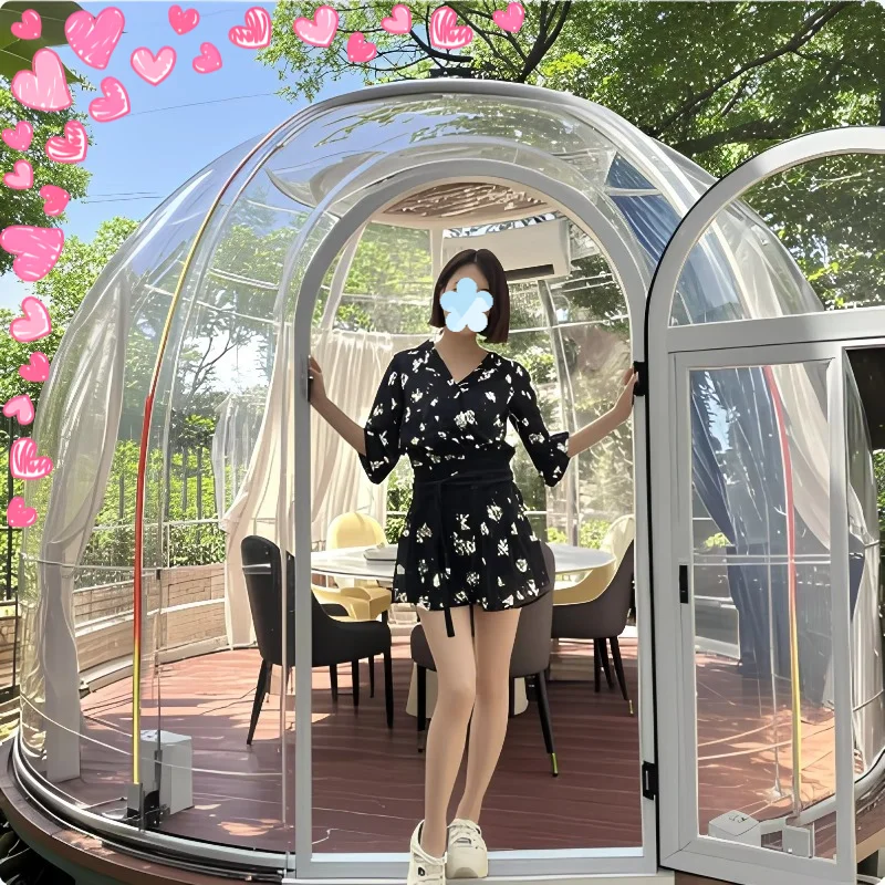 Transparent High-End Luxurious Inflatable Dome House Outdoor Camping Metal Star Room Gazebo&Pavilion for Celebrity Tourism