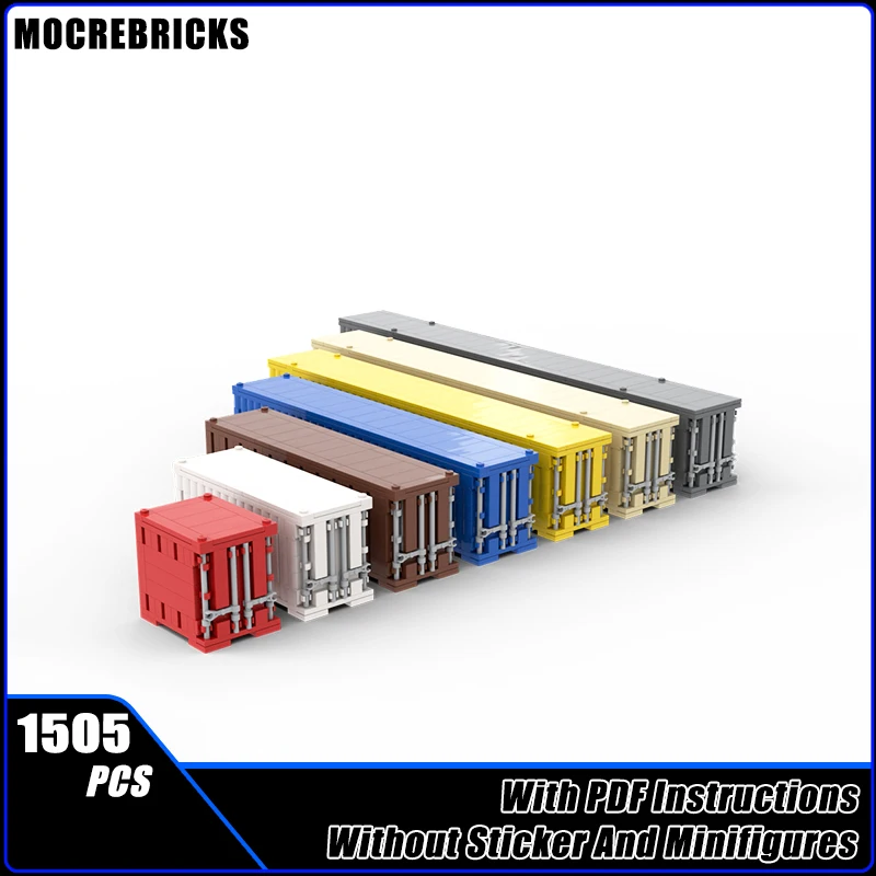 

MOC City Goods Iarge -Scale Transport Container Containers Building Blocks Model Bricks Boy Toys Xmas Gift