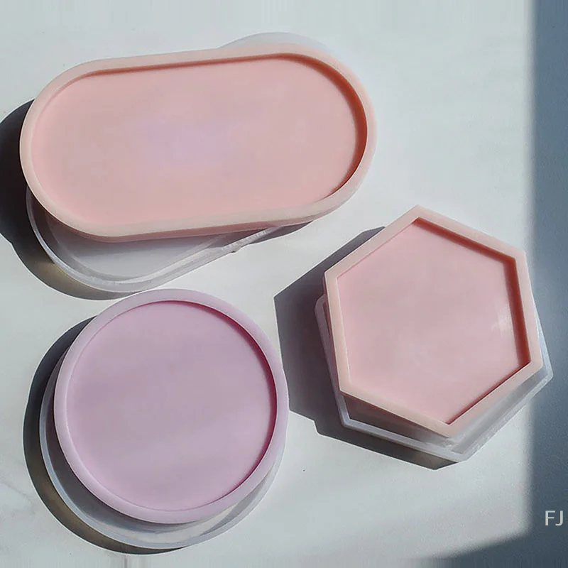 [YU]1Pc Tray Mold Storage Box Silicone Mold DIY Coaster Crystal Mold Ashtray Cement Flower Pot Mold Resin Casting Plaster Mold