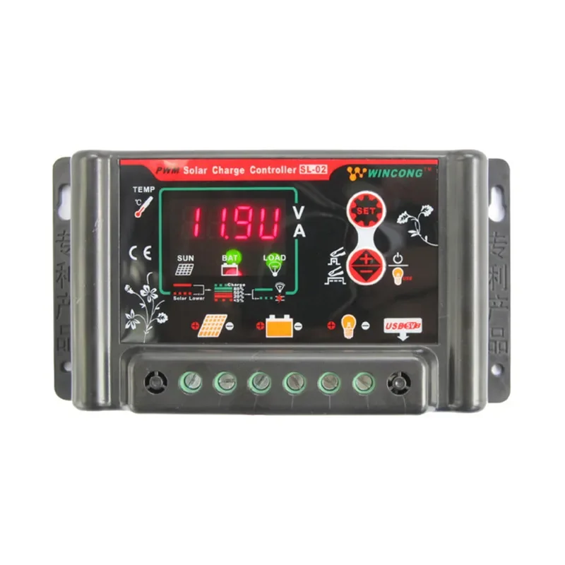 Multifunction Solar Charge Controller 20A 11.1V 12V 12.8V 14.8V 24V Multi Battery Voltage Solar Light Controller
