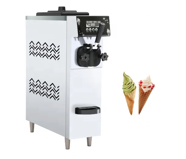 Hot Sale Electric Commercial Household Mini Desktop Gelato Maker Stainless Steel Automatic Soft Ice Cream Machine Single Head