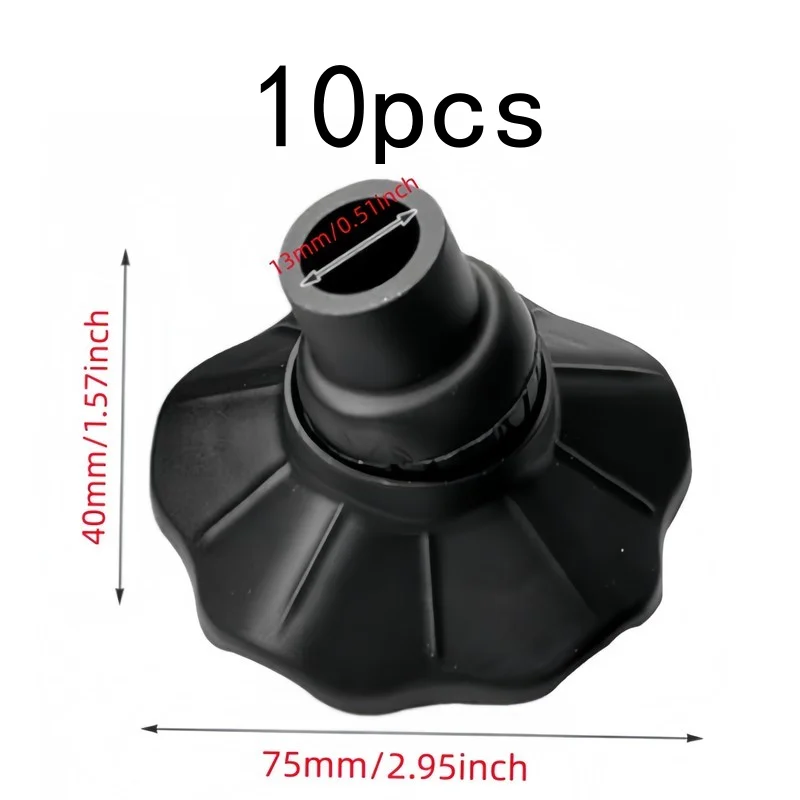 Foot Pads 10 pcs, 13mm, Anti-Sink and Wear Resistant, for Outdoor Camping Chairs and Folding Chairs, Sturdy and Durable
