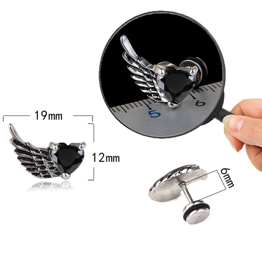 

Special Soiree Earrings Fashion Vintage for Jewelry Trinkets Collectors Stud Angel Wing