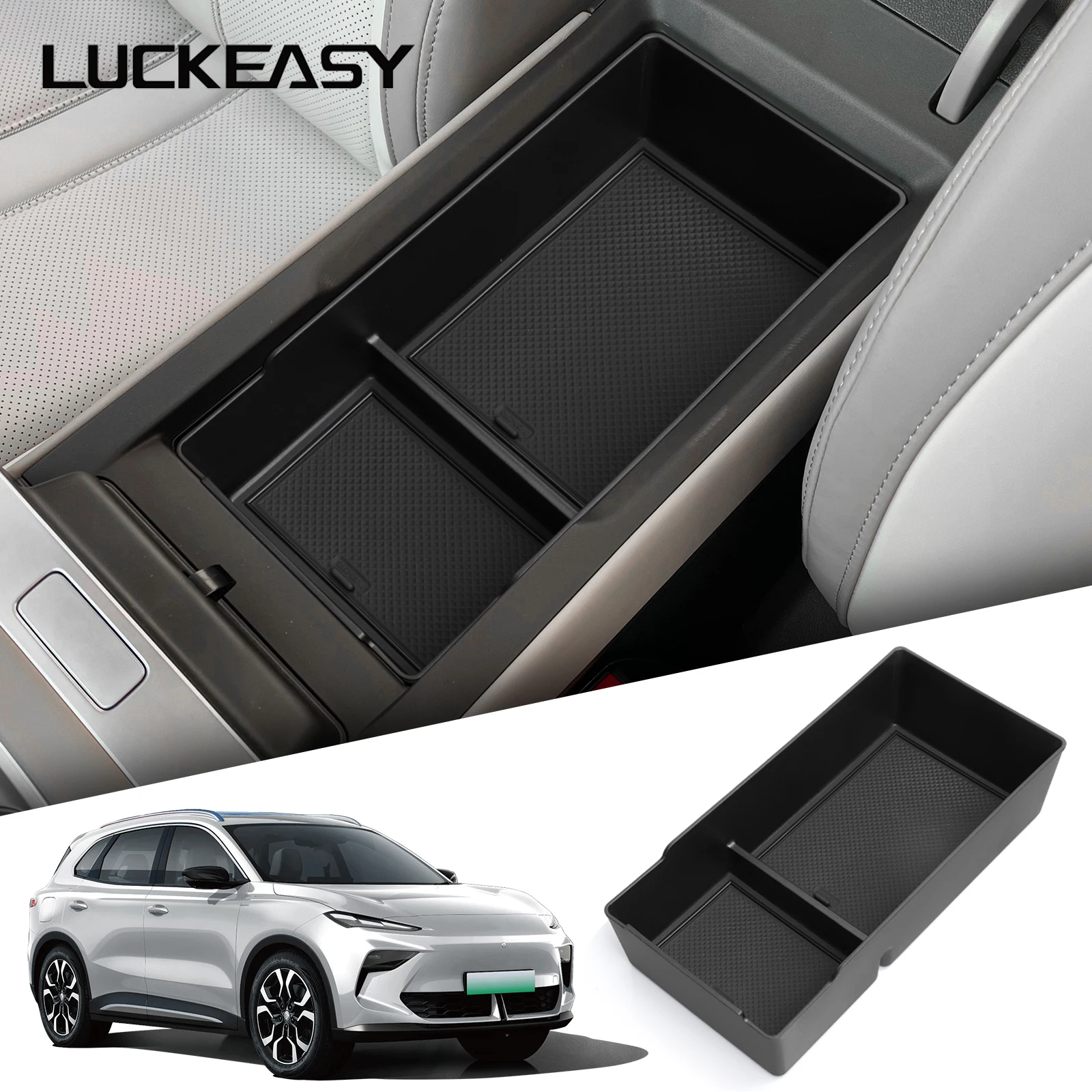 

for MG ES5 2025 Car Armrest Storage Box Organizer Case Auto Interior Accessories Center Console Storage Tray 1pc