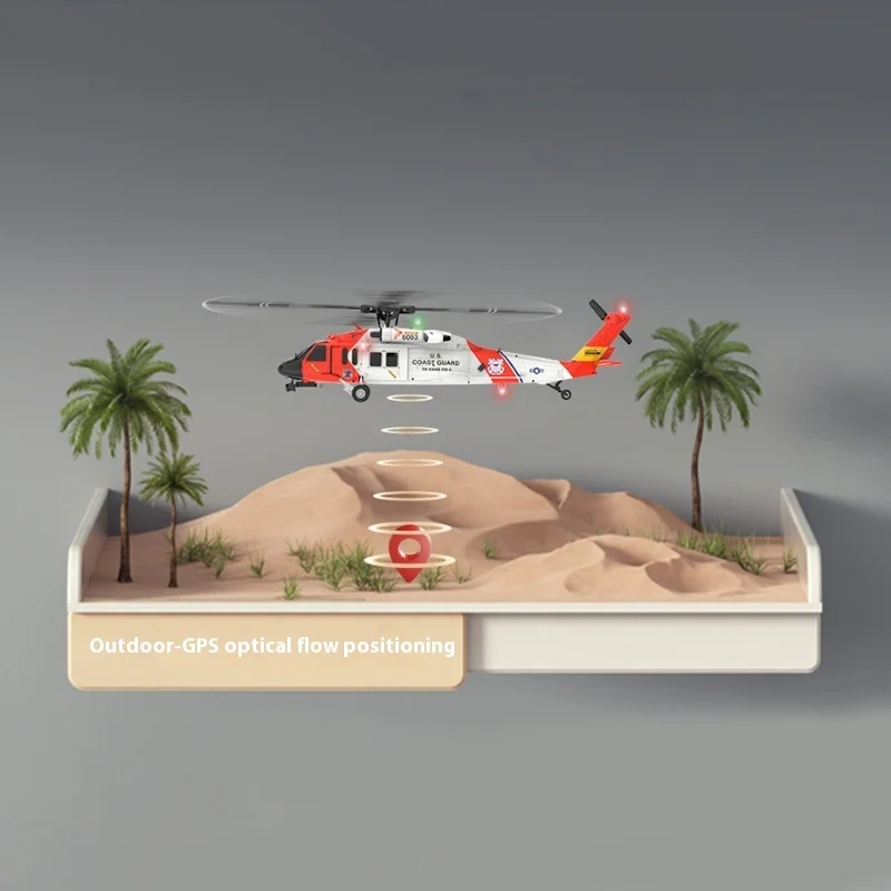 Yuxiang F09s Rescue Eagle Black Hawk helicóptero Control remoto modelo de simulación avión posicionamiento Gps regalo para niño