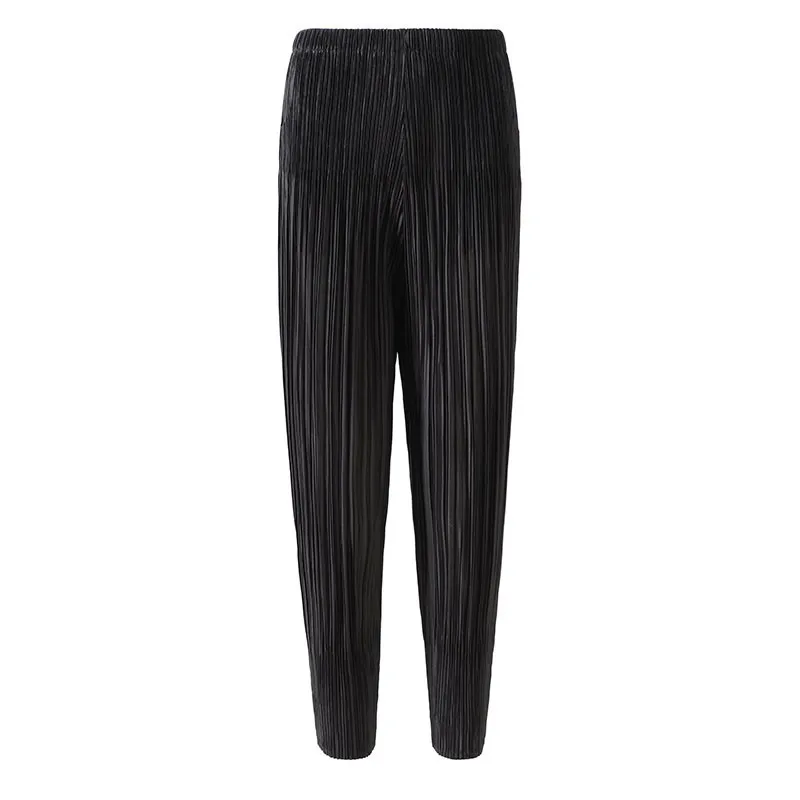 Miyake Pleated Pants Female Spring and Summer New Loose Thin Harun Pleated Radish Small Leg Pants Solid Color Versatile
