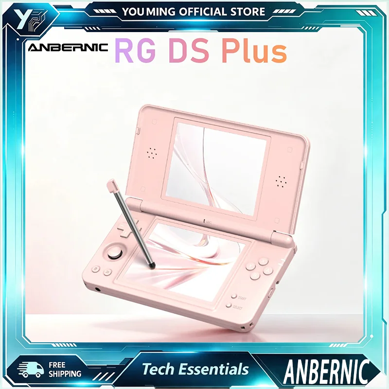 Anbernic RG DS Plus Retro Handheld Game Console, Linux Dual 4.3 IPS 1024*768 Screen 4000mAh, Bluetooth WiFi Game Streaming