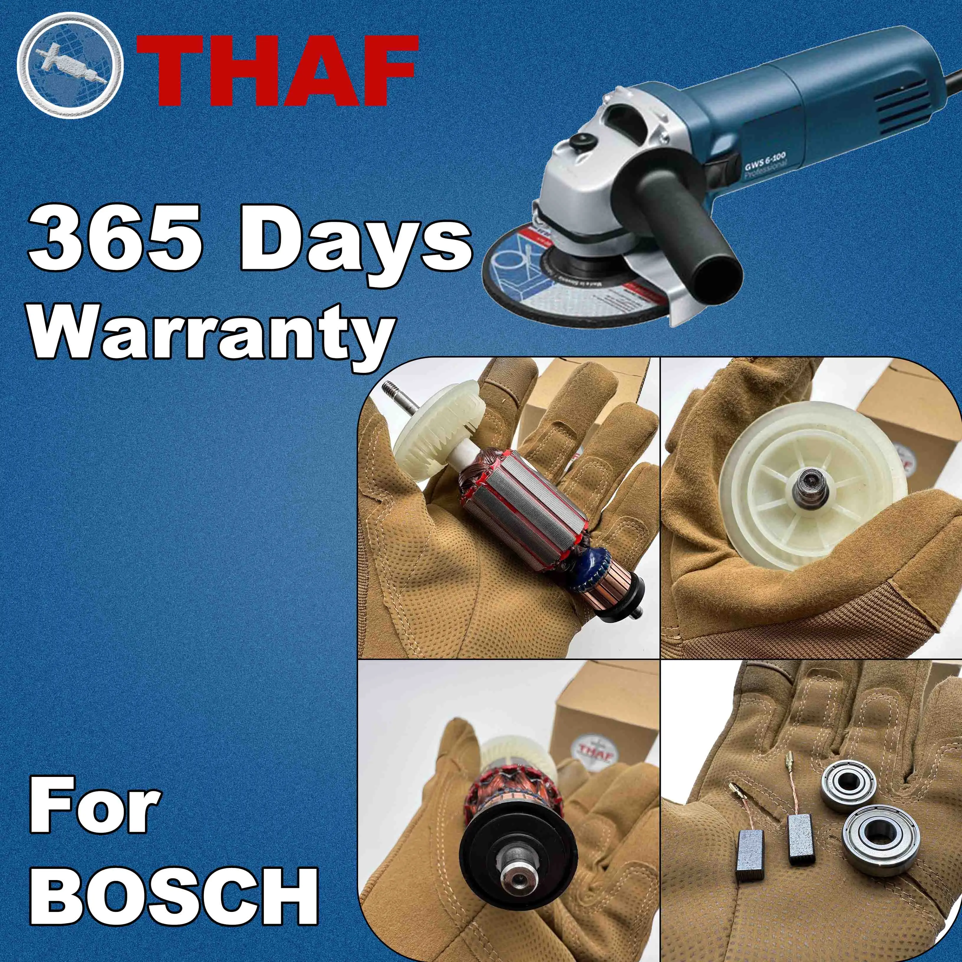 AC 220V 240V GWS6-100 GWS6-115 GWS6-125 Armature Rotor Stator Field For BOSCH Angle Grinder Spare Parts GWS 6-100 GWS 6-125