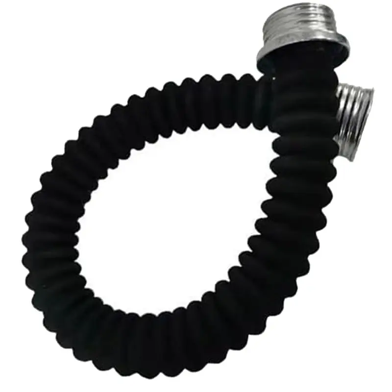 ABNR Respirator Hose Tube 2PCS 40Mm Universal Thread Extension Hose, 20 Inch Black Pipe Assembly