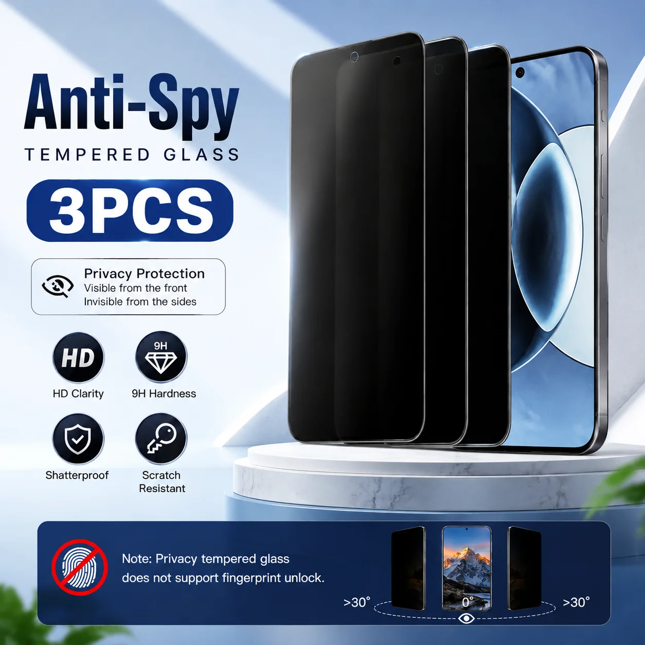 3er-Pack Anti-Spy Panzerglas für Xiaomi 17 Pro Max 17Pro 15 14T 13T 12T Pro 12 11 Lite 10T Sichtschutz Kratzfester Displayschutz