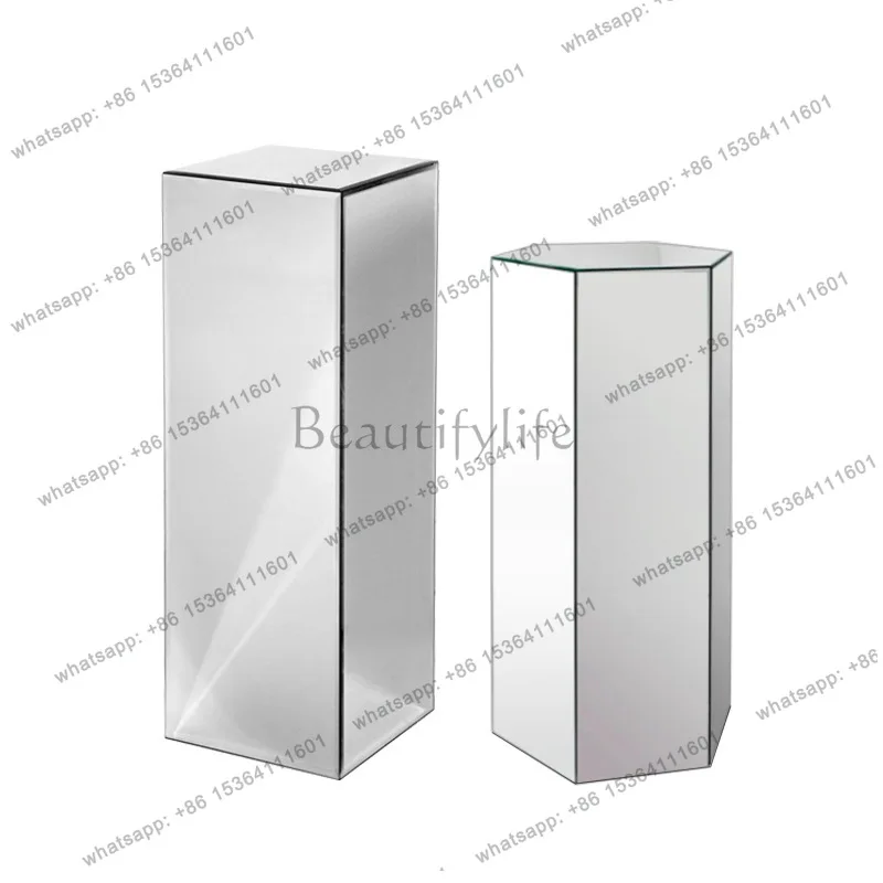 Mirror Furniture Display Flower Stand Flower Pot Table Light Table Flower Pot Stand Neoclassical F0900