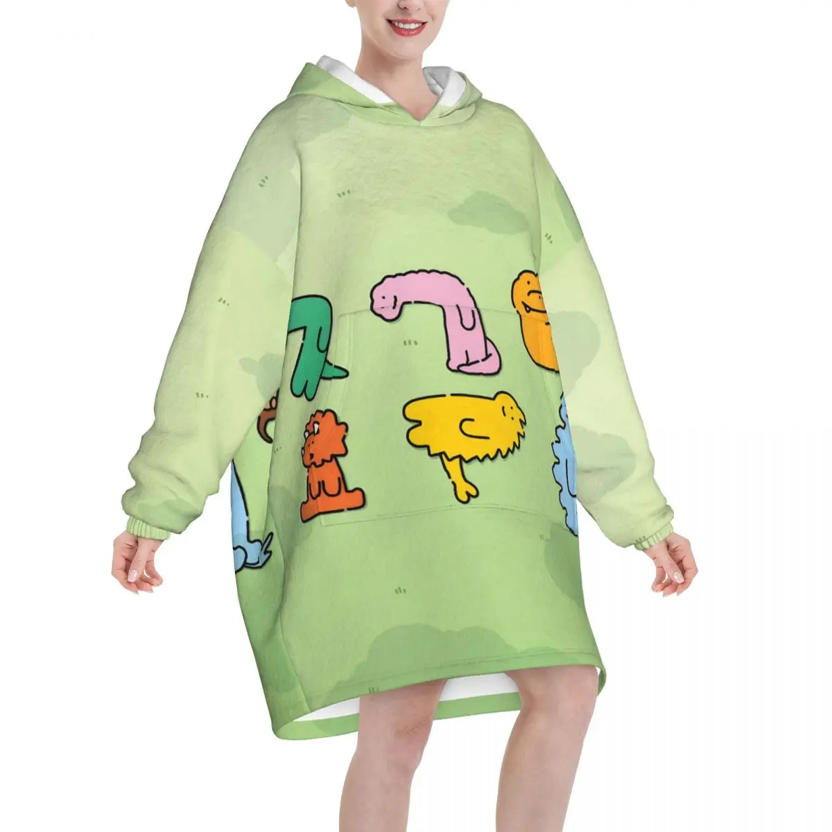 Oversized Jogumans Wearable Blanket Winter Gifts for Women Men Ultrasoft Plush Warm Sweatshirt Blankets With Pocket