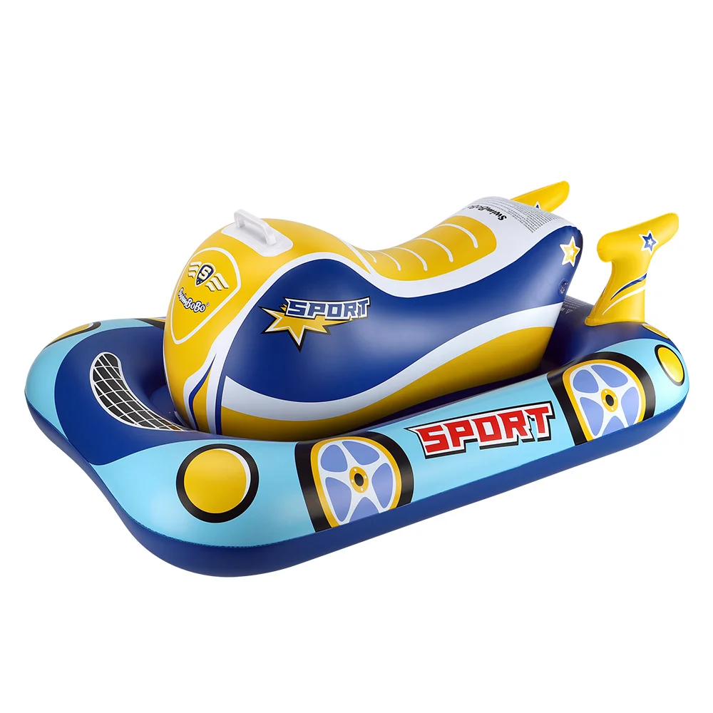 

Swimbobo Kids Inflatable Swimming Seat Float New Cool Motorboat Ring Floating Thicken PVCFor Summer Baby Swim CircleWater Toy