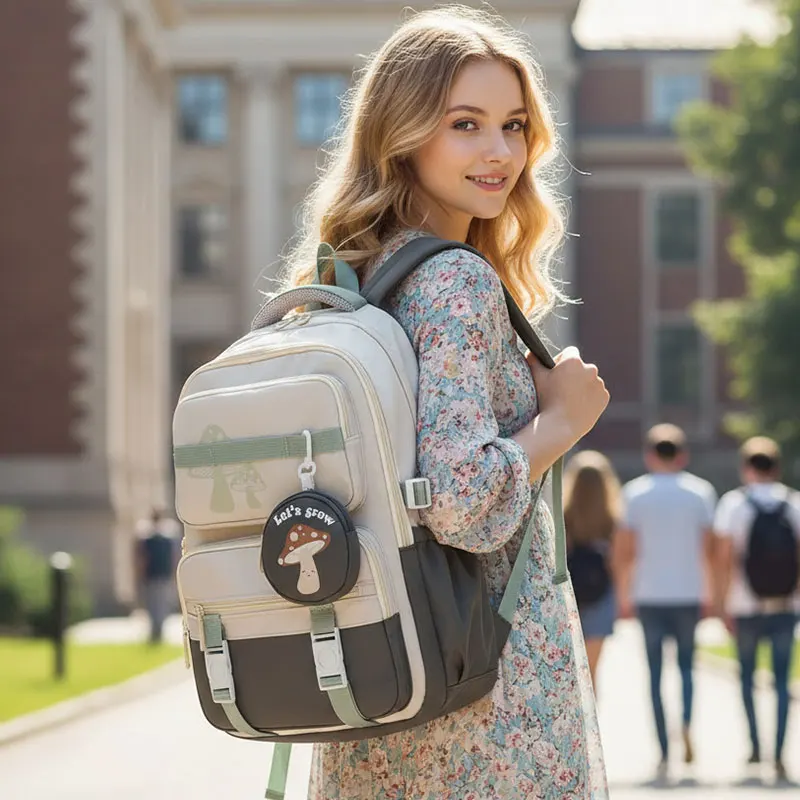 Tas Ransel Wanita Baru Model Fashion Kapasitas Besar Tas Sekolah Remaja Tas Sekolah Kuliah Wanita Ransel Sekolah Ringan Tas Ransel Travel