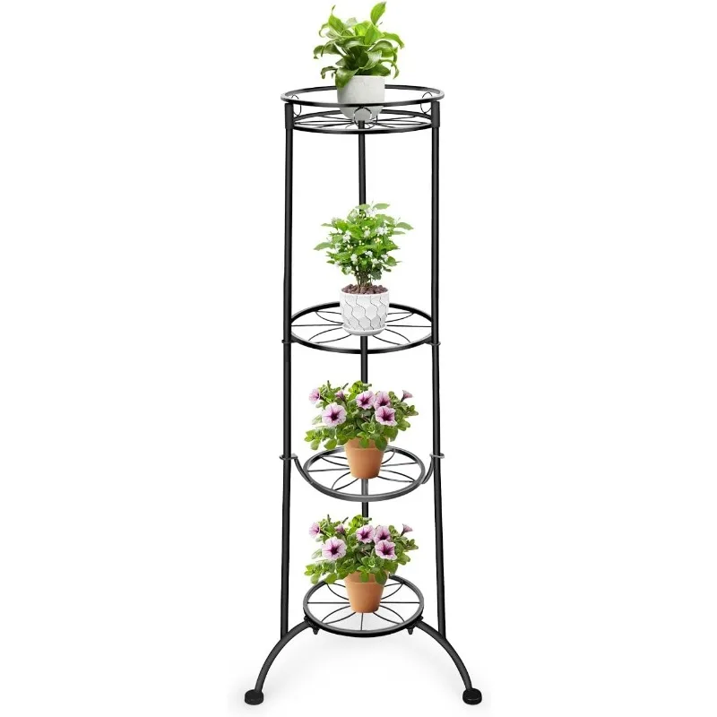 

Plant Stand Indoor Outdoor , Tall Iron Plants Rack,Heavy Duty Metal Potted Holder , Modern Flower Poter Display for Patio