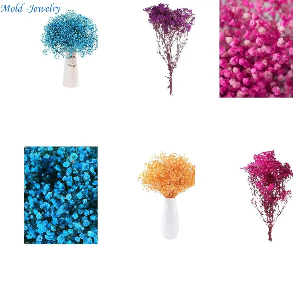 

69HB Gypsophila Bunch Dried Flower Long Lasting Heart Solid Color Never Fake Flowers No Fade Stylish Decors No Vase