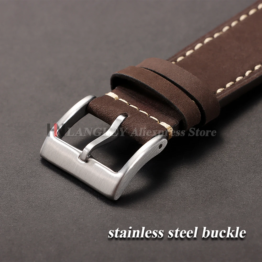 20 mm 22 mm Echtlederarmband für Samsung Galaxy Watch 7/6/5/4 40 44 mm Band Retro Matt Armband für Xiaomi Redmi Watch 3 Lite