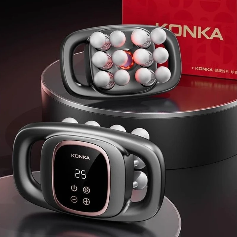 كونكا فآسيا بندقية مدلك العضلات 12 رؤساء الكهربائية الأنسجة العميقة الجسم كله الاسترخاء قوية لتخفيف الآلام متعددة رئيس تدليك بندقية