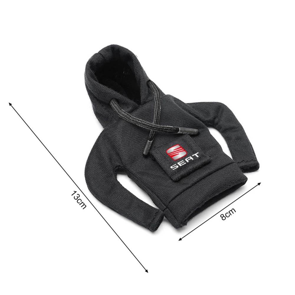 1/2 pçs hoodie botão de mudança de engrenagem do carro capa manual alça mudança alavanca capa para seat leon ibiza 6l 6j ateca altea arosa fr toledo