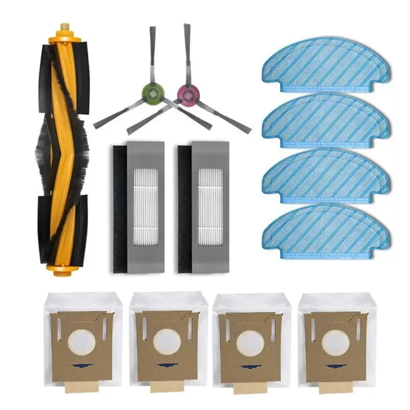 

【ESSENTIALS】13 предметов для пылесосов ECOVACS Deebot N8/N8 Pro/OZMO T8/T8 PURE/T9/T9+: основная и боковые щетки, HEPA-фильтр, мешок для сбора пыли, насадка для влажной уборки.