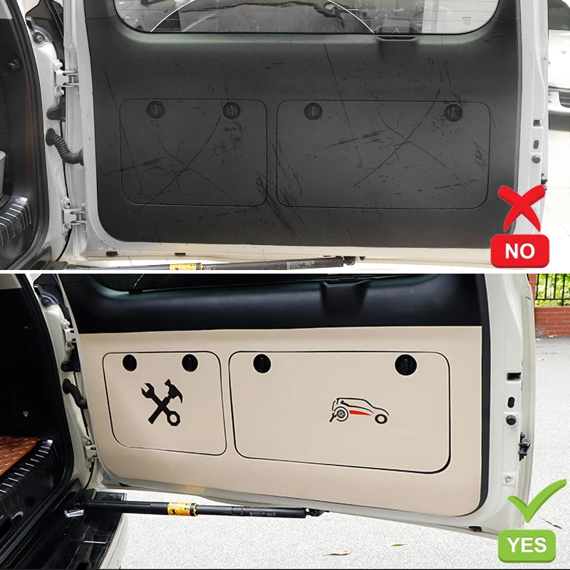 Für Toyota Land Cruiser Prado 150 Heckklappe Toolbox Anti-Scratch Antifouling Aufkleber Lc150 Fj150 Änderung Innen Dekoration Schutz Leder Abdeckung Stamm Tür Zubehör 2010-2022 2021 2020 2019 2018 2017 2016 2015 2014