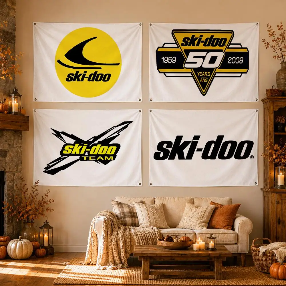 Snowmobile Brand Ski-Doo Flags Flags for Room, Bedroom, Home, Outdoor, Wall Hanging, Concert Print, Art Banner