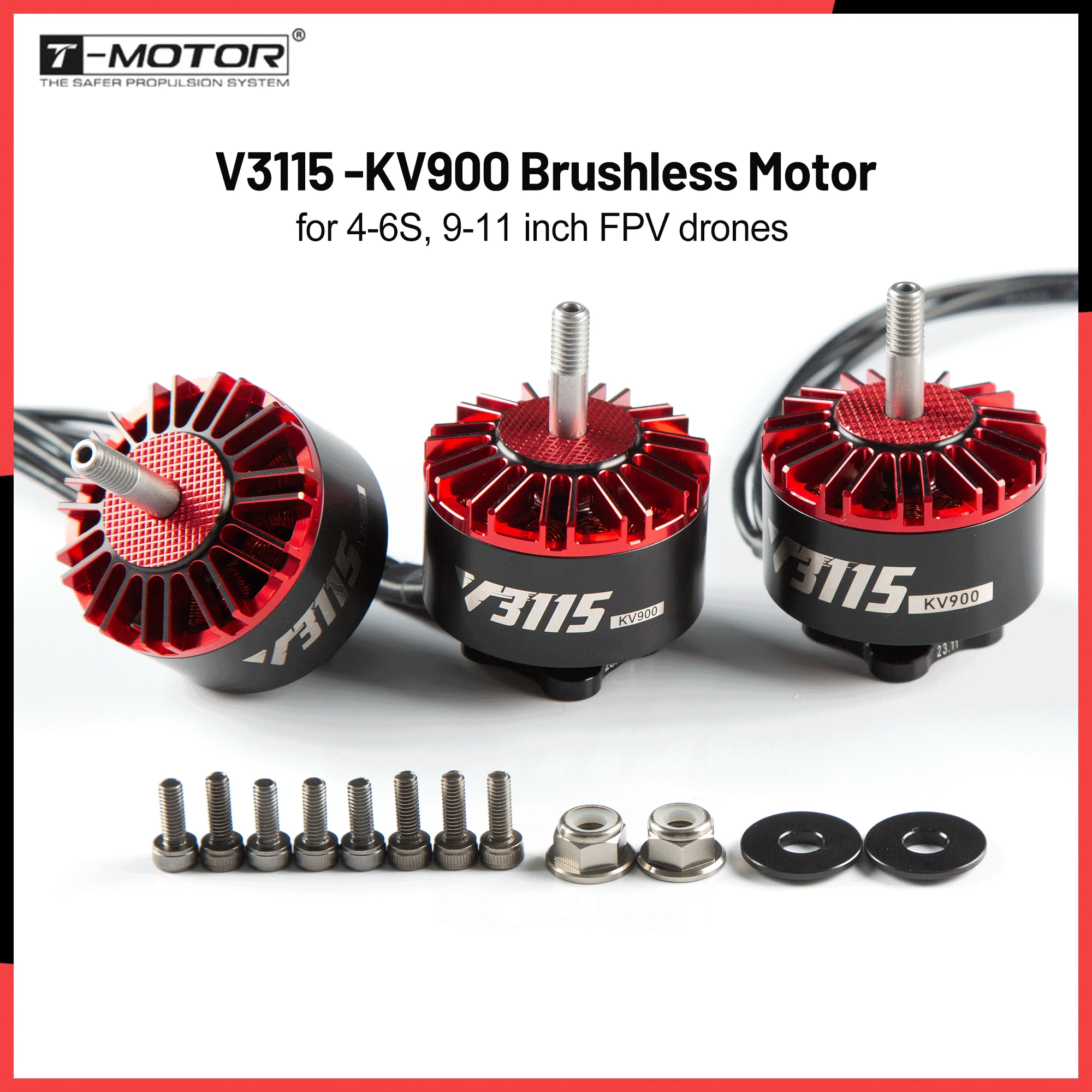 

1PCS/4PCS T-MOTOR V SERIES V3115 900KV Brushless Motor Model Aircraft Accessories for 4-6S 9-11 inch FPV Cinematic Drones