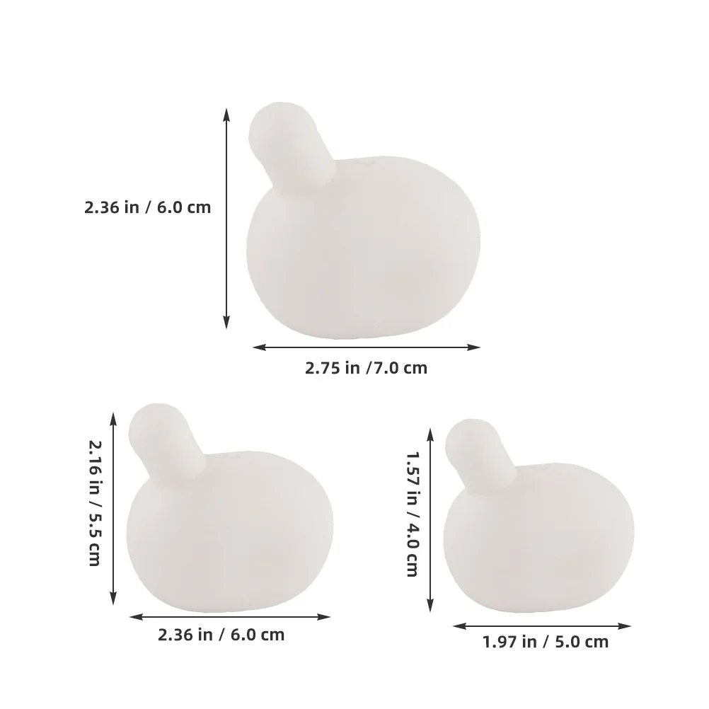 18 قطعة من كرات الضغط البيضاء المصنوعة من السيليكون لاستبدال أجزاء صانع الفقاعات DIY لمتعة حفلات الأطفال #2