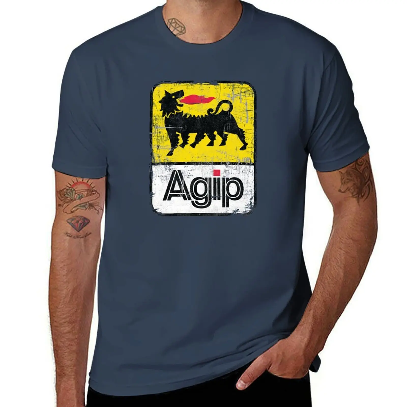 

AGIP Lubricants Logo 1968 – 1998 Distressed version T-Shirt man tshirt t shirt personalised T-Shirt