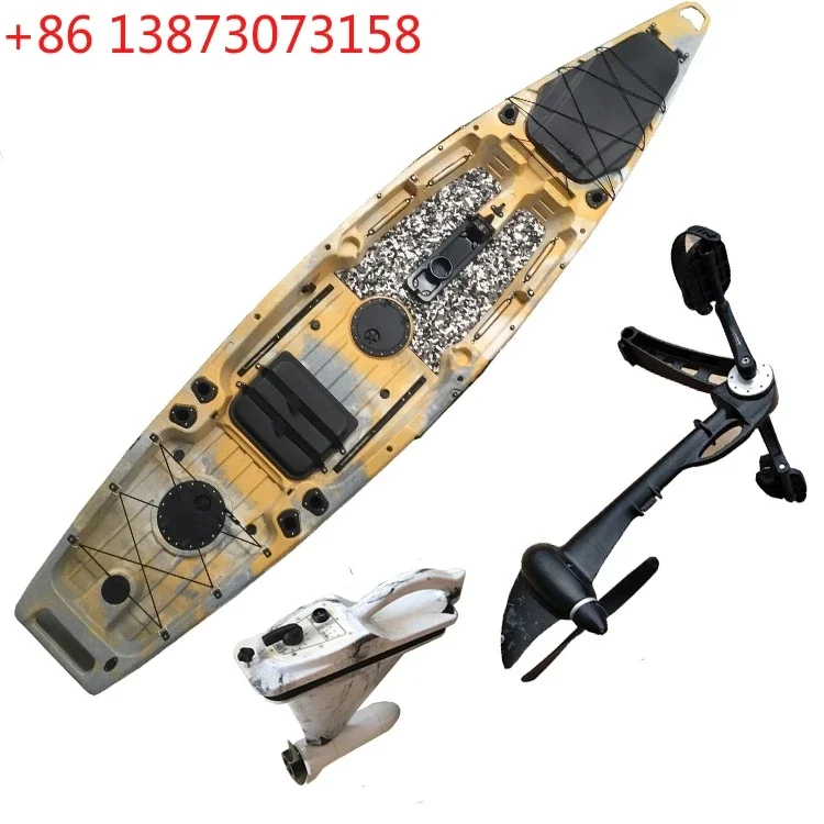 Top Right KA34 13FT 390*95*35cm 45kg Single Fisher Kayak Touring Kayak with Pedal Drive System Fishing Kayak Sit on Top Fishing
