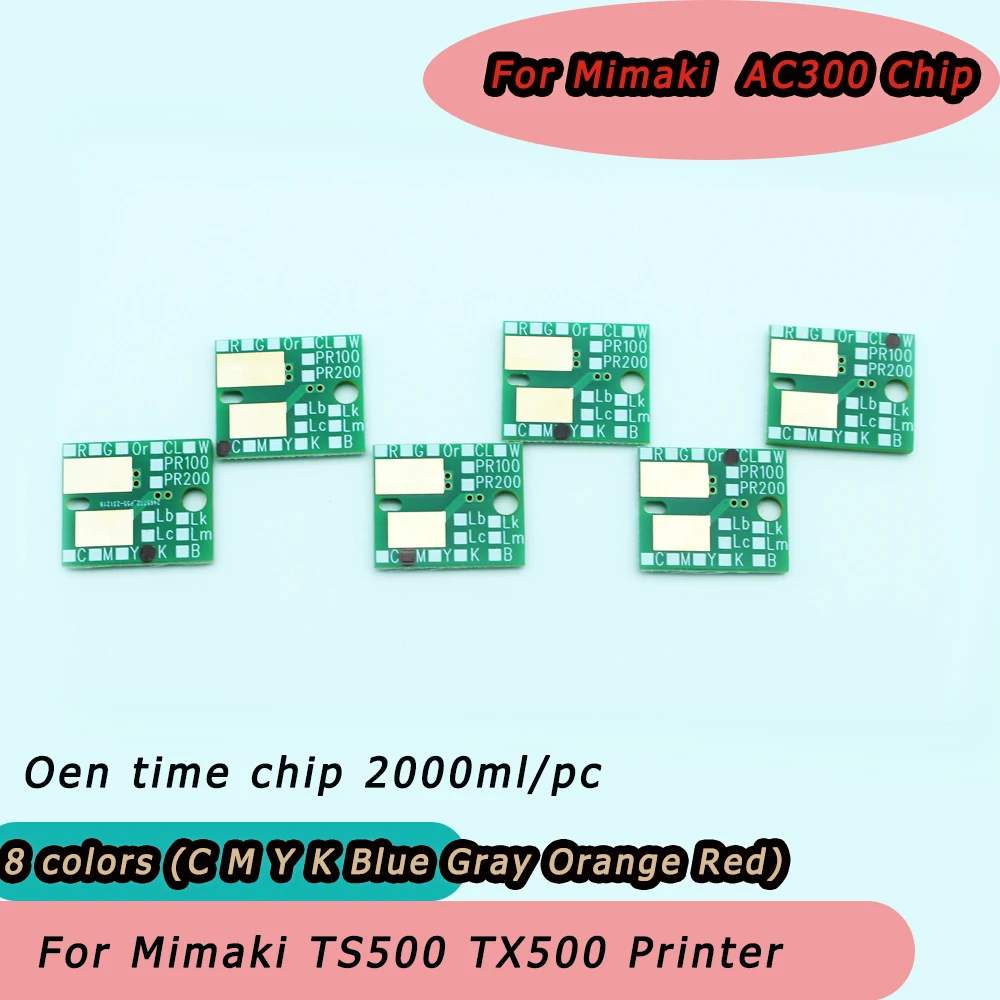 

AC300 2000ml Cartridge Chip IC Chip For Mimaki TX500-1800DS TX500-1800B TS500-1800 Printer AC300 Chips