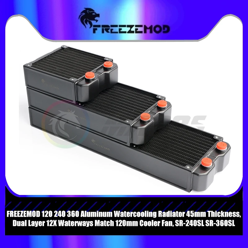 

G1/4 120mm 240mm 45mm thickness Aluminum Water cooling Radiator R120Y Double-deck